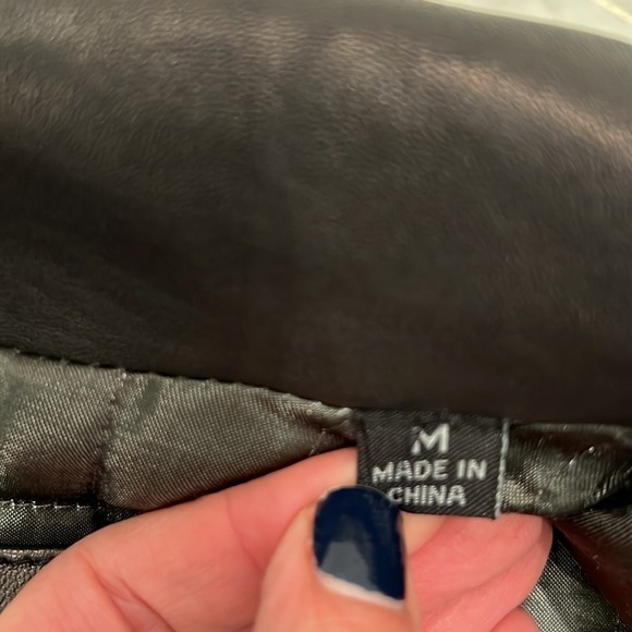 marc New York Andrew Marc black leather heavy men’s coat size medium - Picture 13 of 16